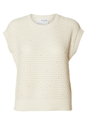 Toppar - Slfpenny knit vest – Birch